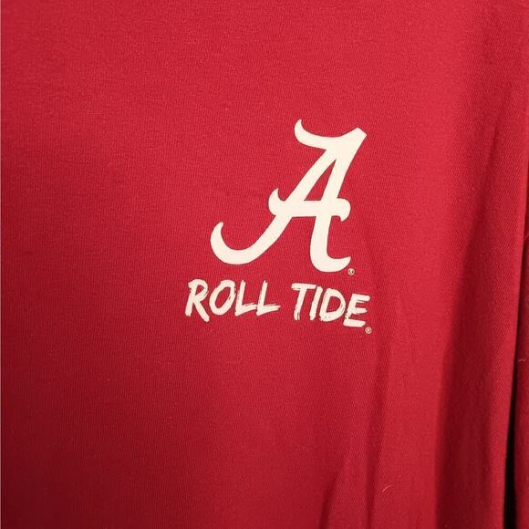 Gently Used Alabama Roll Tide Gildan Crimson Cotton T-Shirt XL - Picture 2 of 4